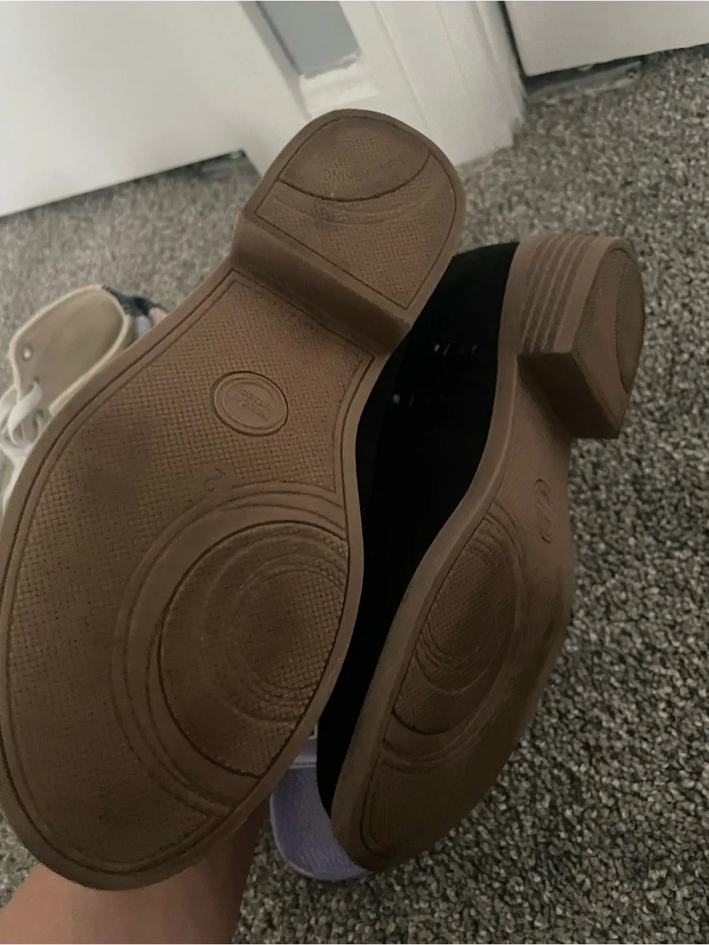 Lot of converse sneakers/ gap slides/ black boots